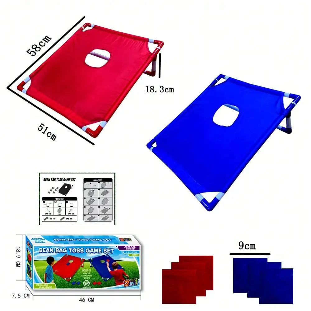 Portable Outdoor Bean Bag Toss Game Set, Includes 2 Target Boards & 6 Beanbags, Competitive Tossing Rack Toy for Yard, Beach and Outdoor Parties, Fun Interactive Family Game for All Ages, Perfect Halloween, Christmas & Easter