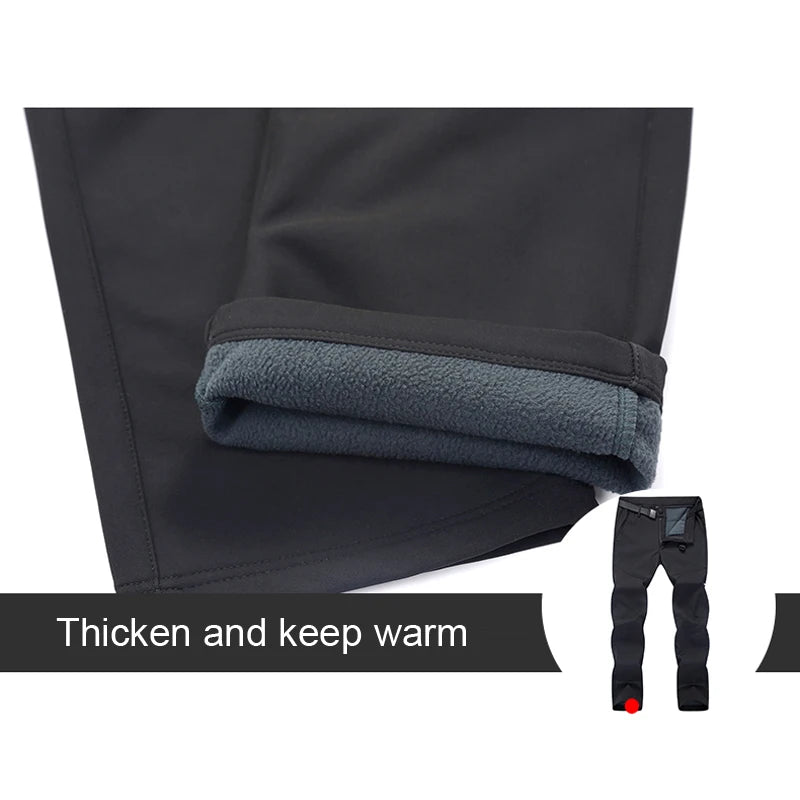 Winter Slim Men Outdoor Camping Pants Hiking Trousers Women Travel Thickening Warmth Retention Trekking Ride Sportswear