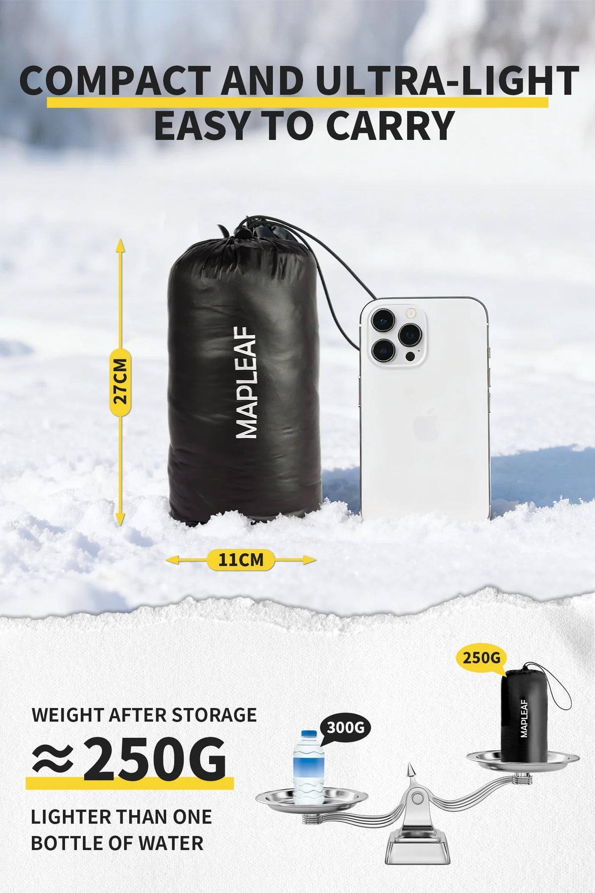 MAPLEAF Down Pants Ultralight Warm Down Trousers 800FP Winter Snow Pants Windproof Waterproof Ski Pants Camping Hiking Trousers