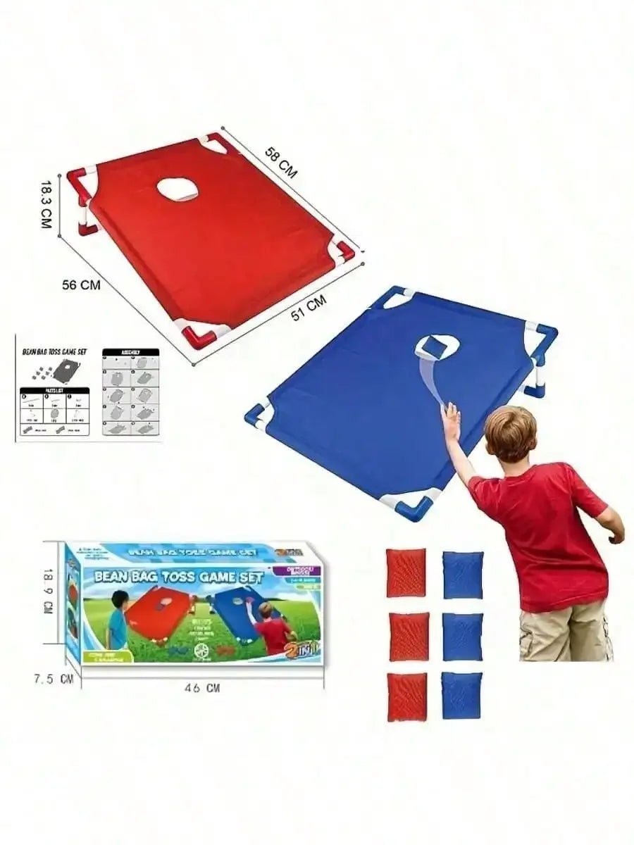 Portable Outdoor Bean Bag Toss Game Set, Includes 2 Target Boards & 6 Beanbags, Competitive Tossing Rack Toy for Yard, Beach and Outdoor Parties, Fun Interactive Family Game for All Ages, Perfect Halloween, Christmas & Easter