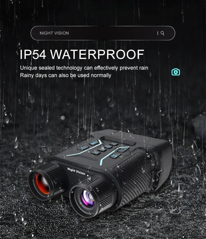 4K Night Vision Binoculars Infrared 8X Zoom Hunting Telescope Camping Equipment 350m-400m Night Vision Goggles for Travel