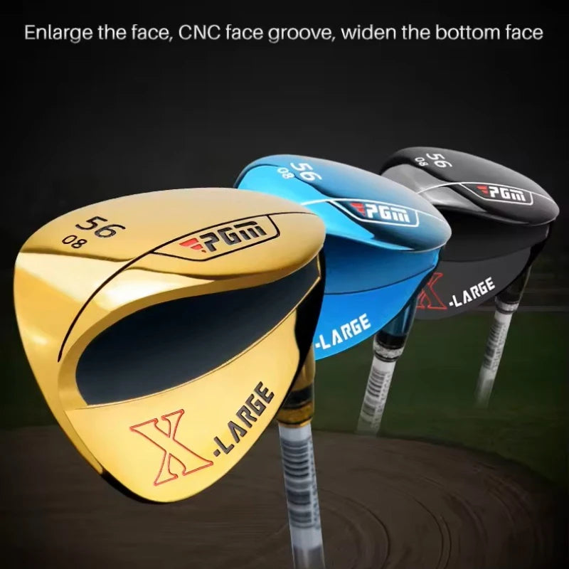 PGM Golf Wedges 56° 60° Degrees Increase Size Version Steel Golf Clubs Men's and Women's Unisex Sand Widened Bottom Wedges SG004