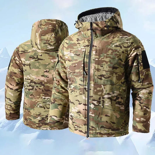 –20℃ Winter Parkas Camo Jackets Men Thick Heat Reflection Coat Work Hunting Clothes Windproof Waterproof Multicam Thermal Hooded