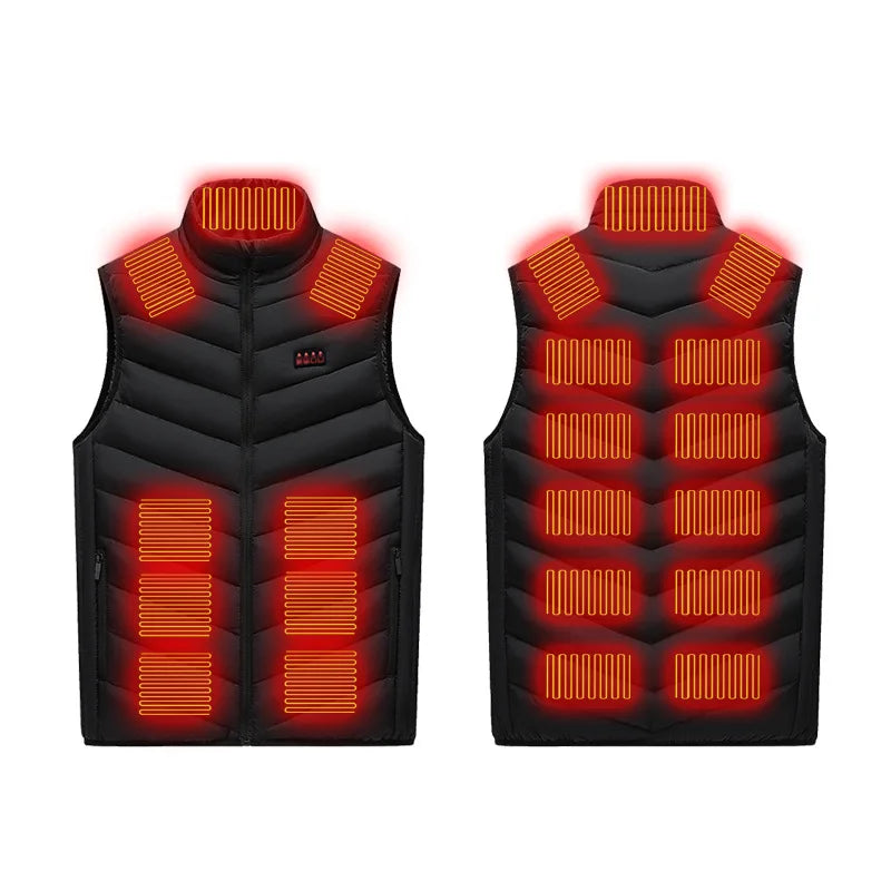 21 Heated Vest Zones Electric Heated Jackets Men Women Sportswear Heated Coat Graphene Heat Coat USB Heating Jacket For Camping