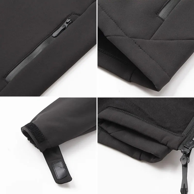Hooded Softshell Jacket Women Sports Waterproof Jacket Add velvet keep Warm Jacket Outdoor Female Sport Hooded Jacket Windproof