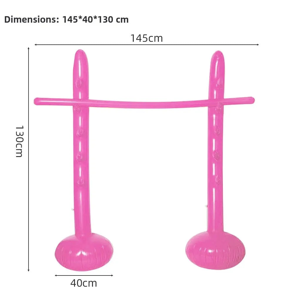 Portable Inflatable Limbo Arch Game Waterproof Blow Up Interactive Challenge Toy Indoor Outdoor Family Hawaiian Luau Party
