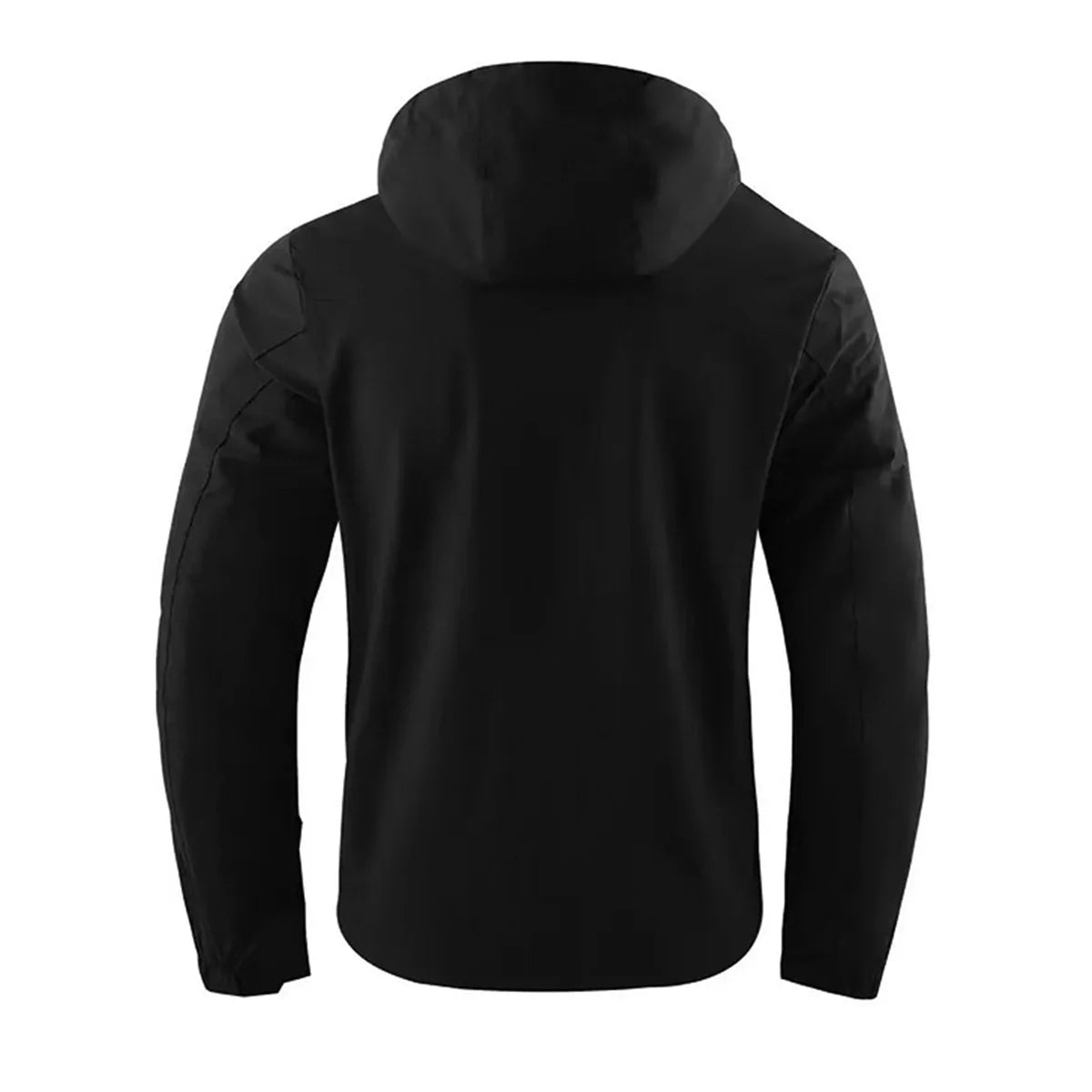 Men's Spring and Autumn Plus Size Multi-Pocket Hooded Windproof Jacket, Sports Casual Outdoor Workwear Loose Jacket