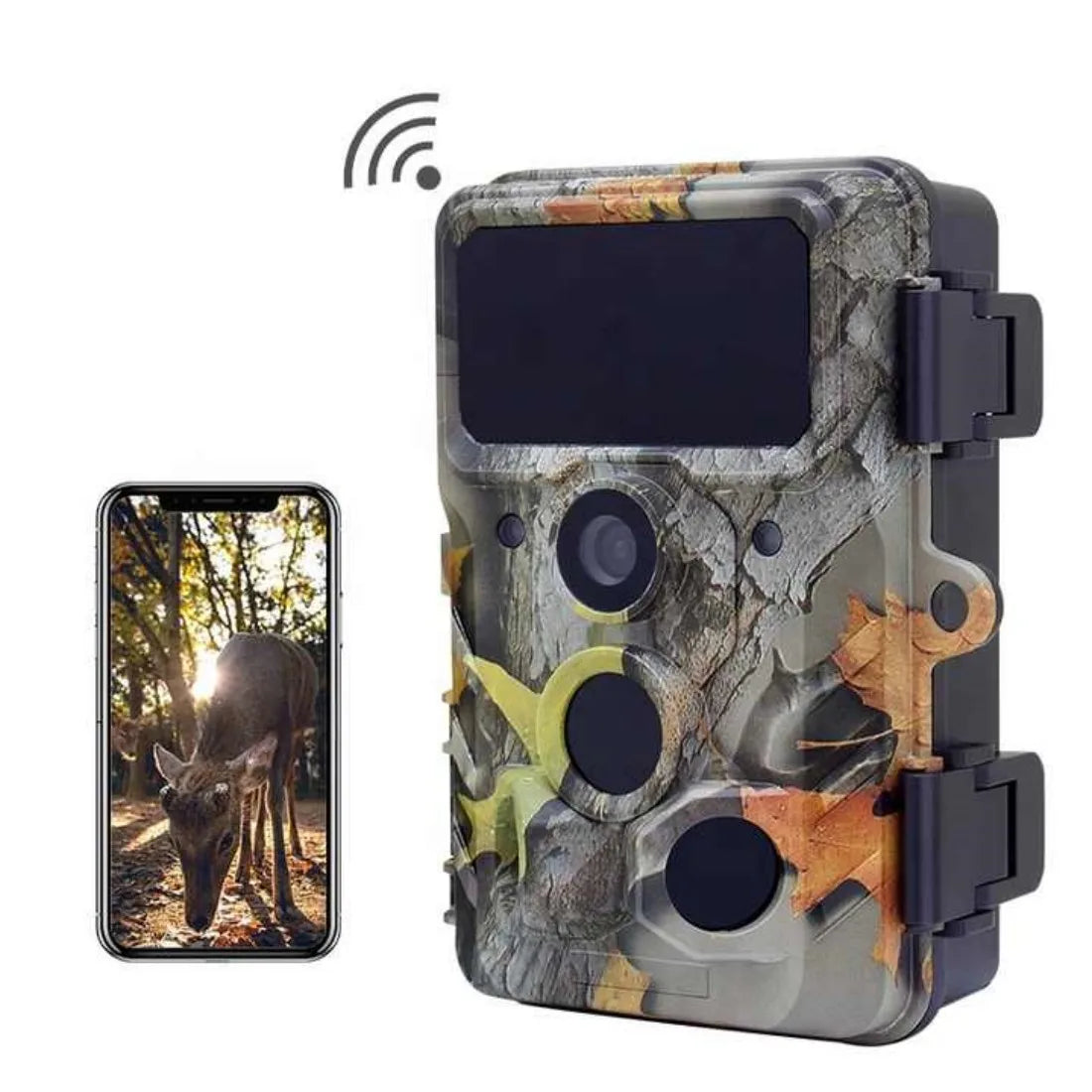 RD3019PRO 4K 30MP WiFi Control Wildlife Game Hunting Trail Camera Traps with 120 Degree Wide Angle Lens for Home Garden Security